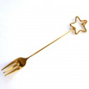 Auksuota šakutė - žvaigždutė su vario žiedeliu