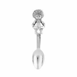  Šaukštas mergaitei - Skudurinės lėlės sidabrinis 925 prabos šaukštelis