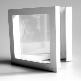 Подарочная коробка "Рамки 3D" TW35 белая 100X100
