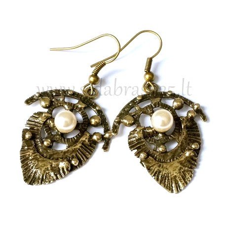 Žalvarinis Pakabutis su Perlu