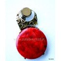 Подвеска из латуни с кораллом ŽP406