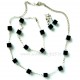 Комплект серьги, браслет, ожерелье с гематитами-1