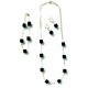 Комплект серьги, браслет, ожерелье с гематитами-2