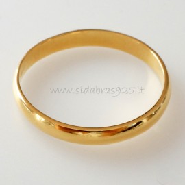Auksuotas vestuvinis žiedas ŽAuAg 2,6