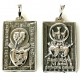 Подвеска религиозный медальон "Два сердца" P753-3