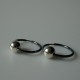 Серьги-кольца конго маленькие черные с пузырьком "Dirvolika ARJ-2,0 cm"-4