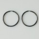 Серьги-кольца конго черные с пузырьком "Gabija ARJ -2,5 cm"-3