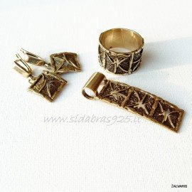 Žalvarinis komplektas ŽŽ083ŽO087ŽA084