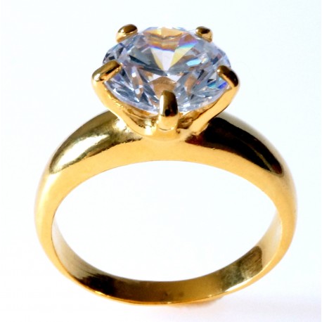 Обручальное кольцо позолоченный с цирконом Ž125Au