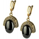 Серьги из латуни с Onyx A715