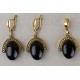 Серьги из латуни с Onyx A715-4