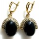 Серьги из латуни с Onyx A715-5