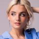 Серебряные длинные серьги богини с цирконом-3