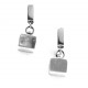 Серебряные серьги с подвесными квадратами A423-5